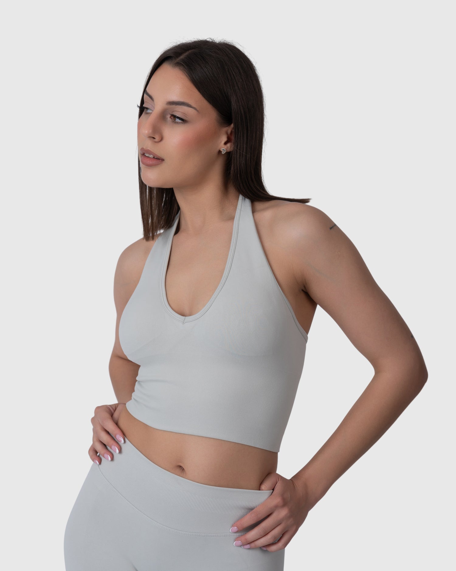 Form Halter Top - Light Grey