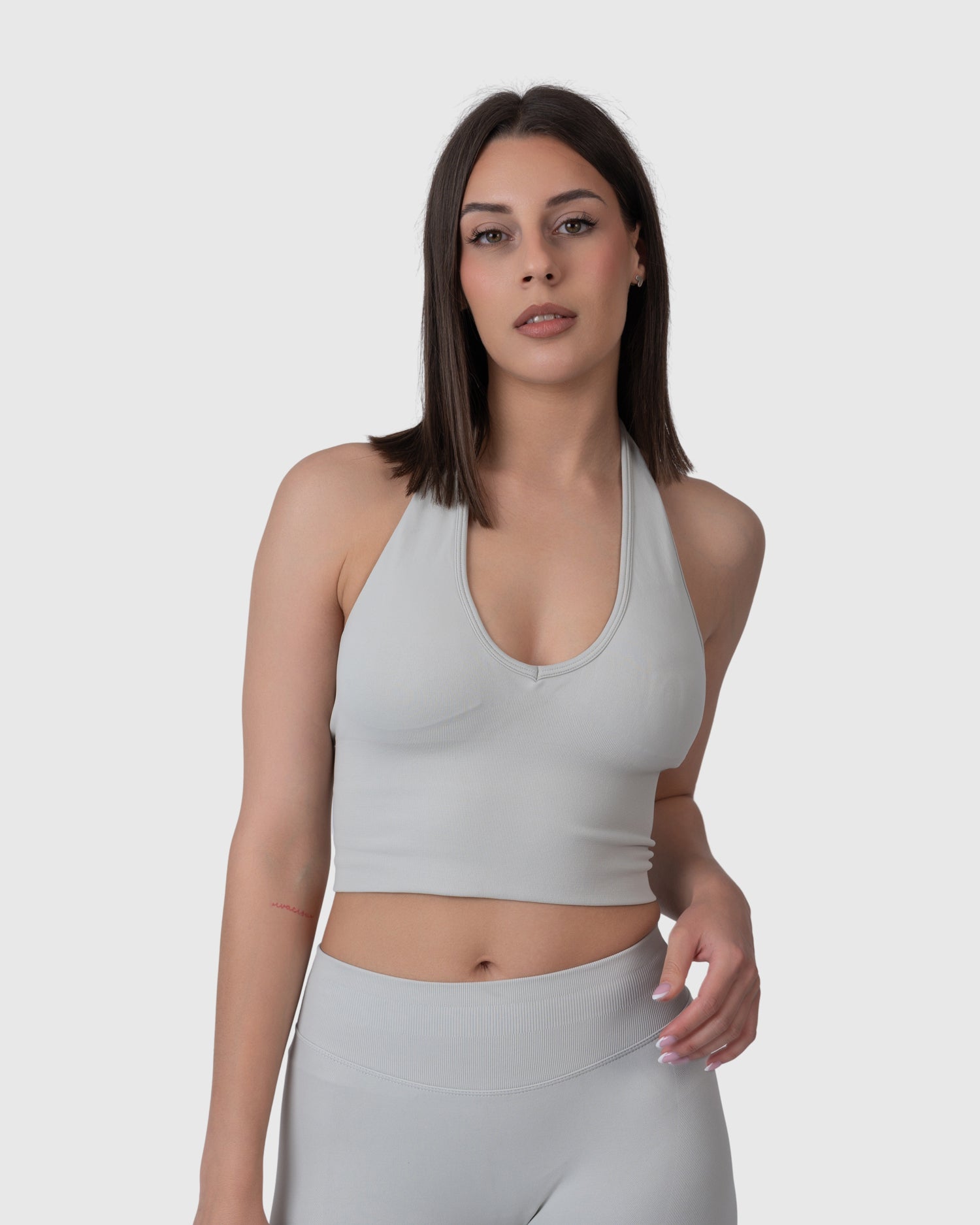 Form Halter Top - Light Grey