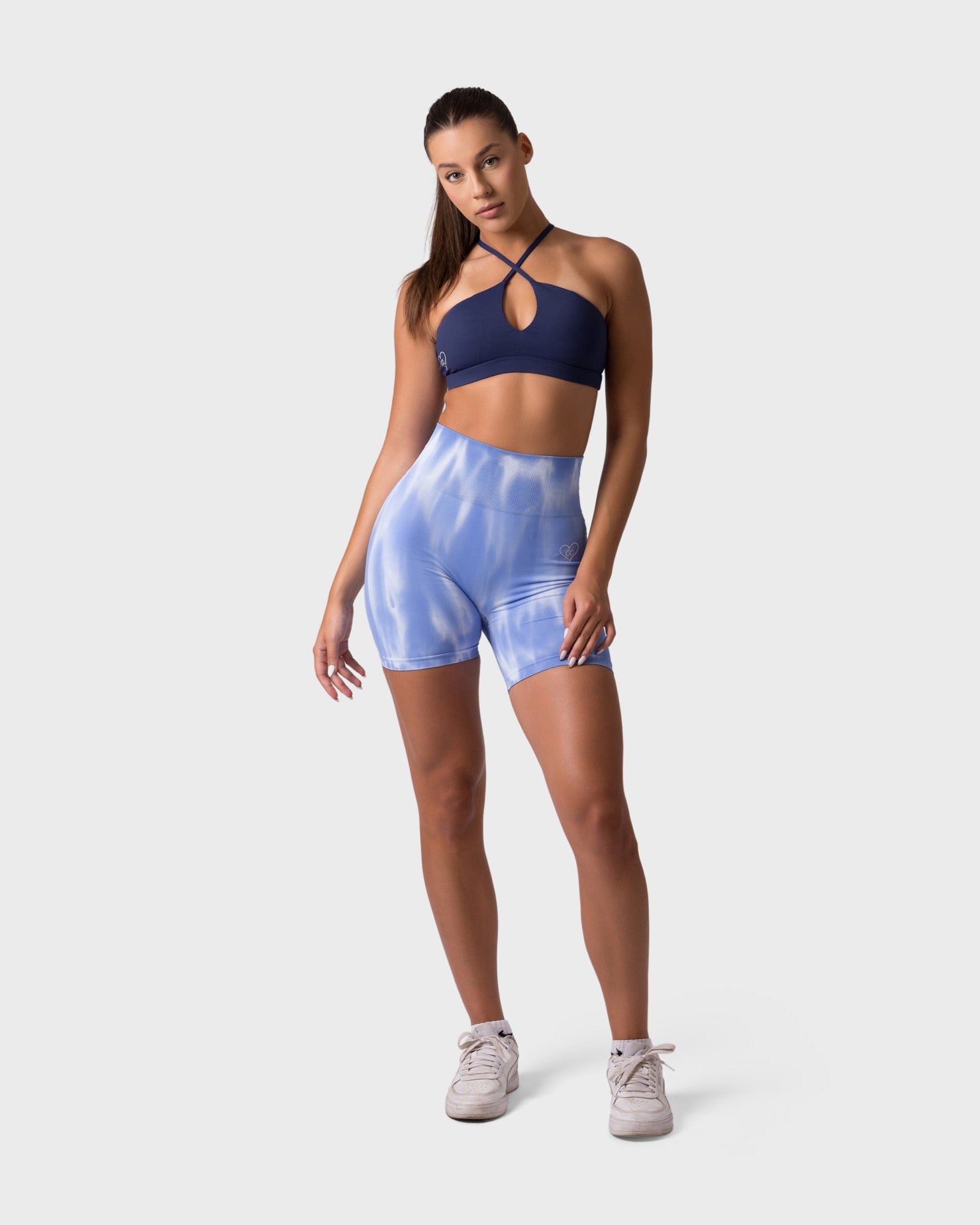 PWG x CC Shorts in Azure Horizon, eco-friendly, super soft, butt-lifting design for comfort and fitness confidence