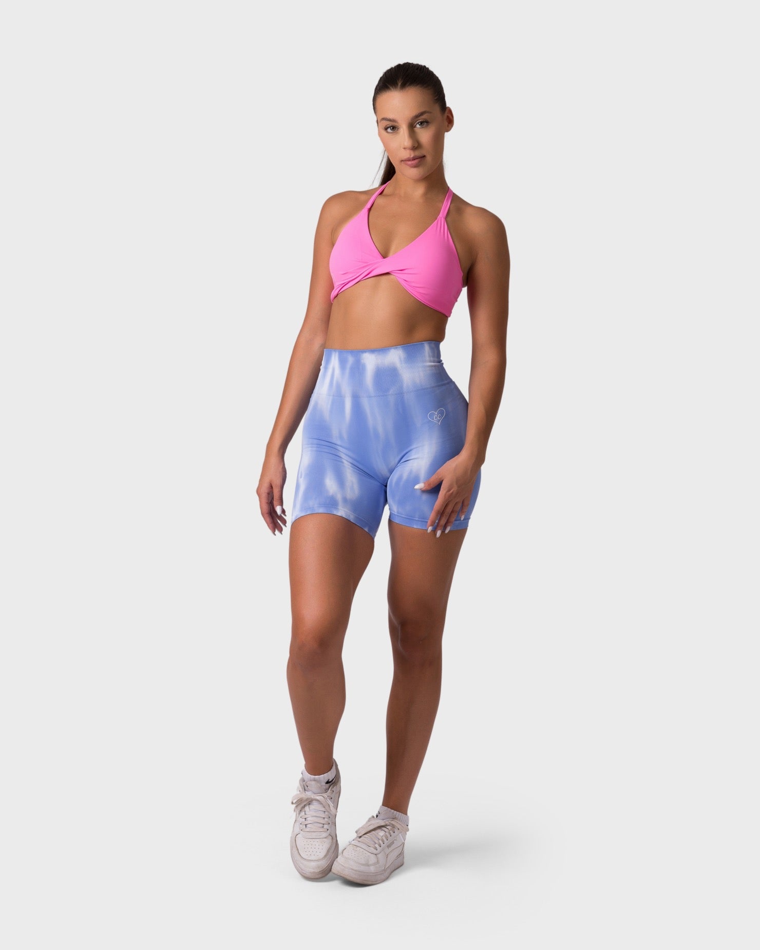 PWG x CC Knitted Sports Bra in Rose, eco-friendly, super soft, comfortable, and designed for fitness confidence