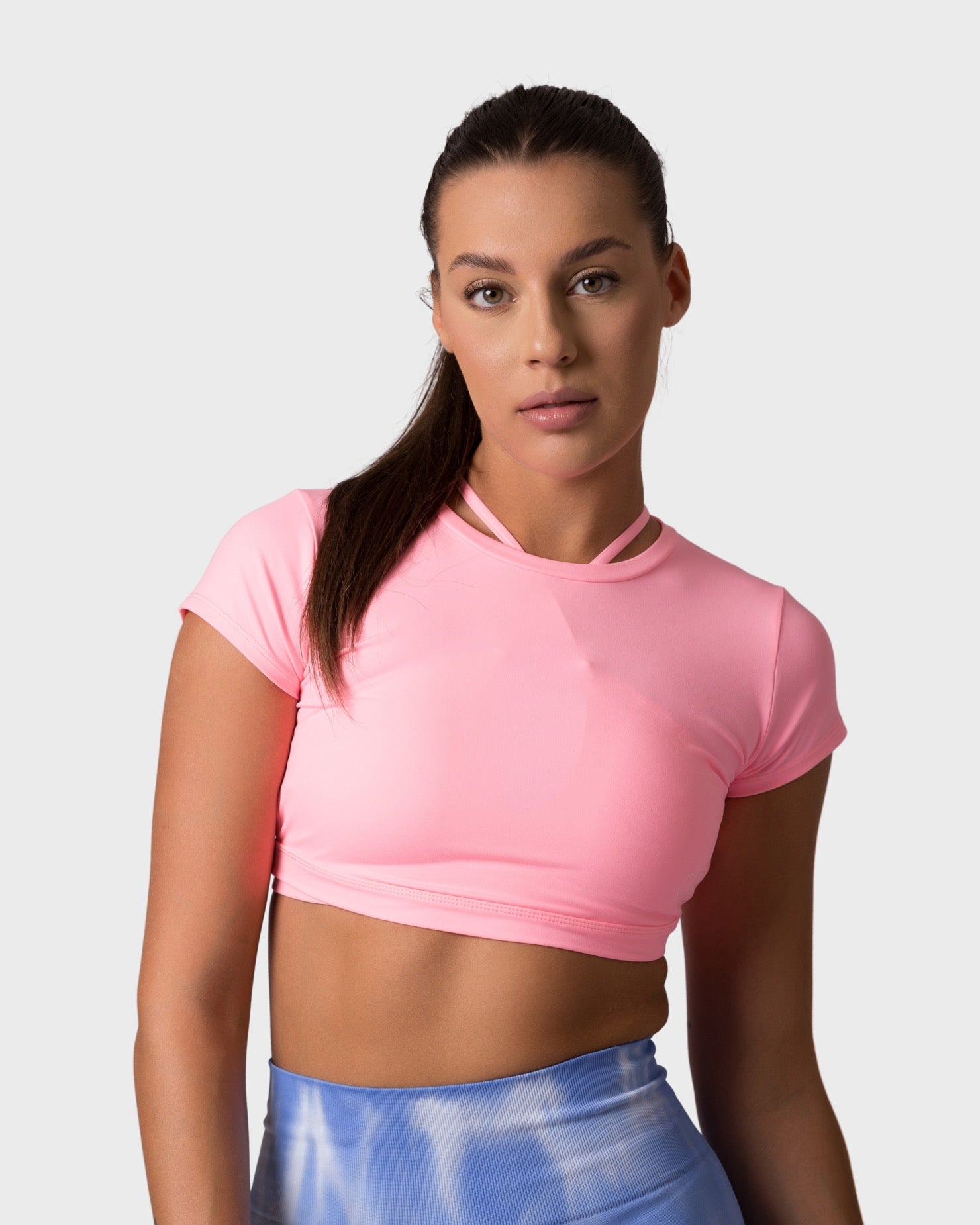 PWG x CC Short Sleeve Top in Rose, eco-friendly, super soft design for confidence and style - Front View
