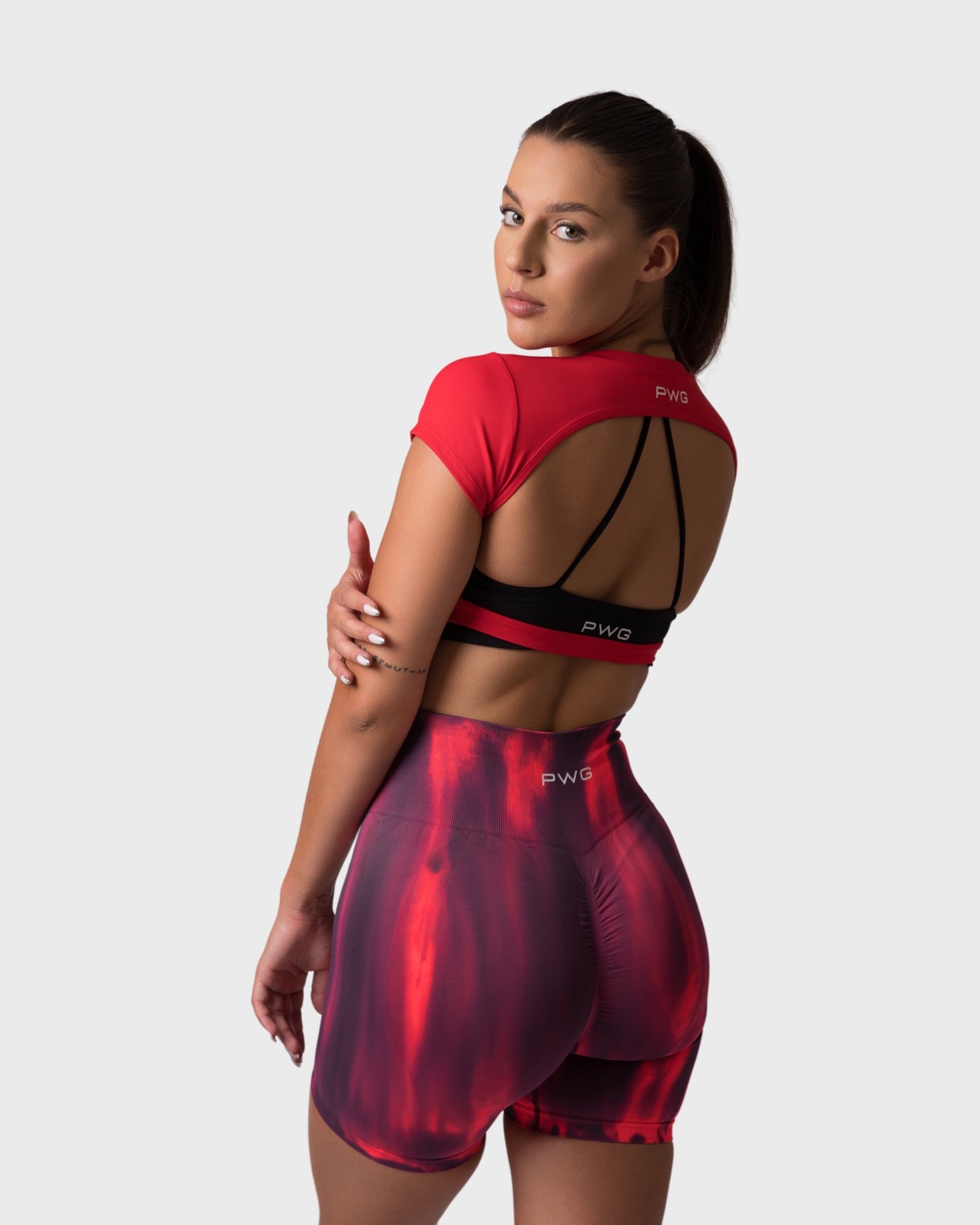 PWG x CC Short Sleeve Top in Ruby, eco-friendly, super soft for confidence and style - Back View