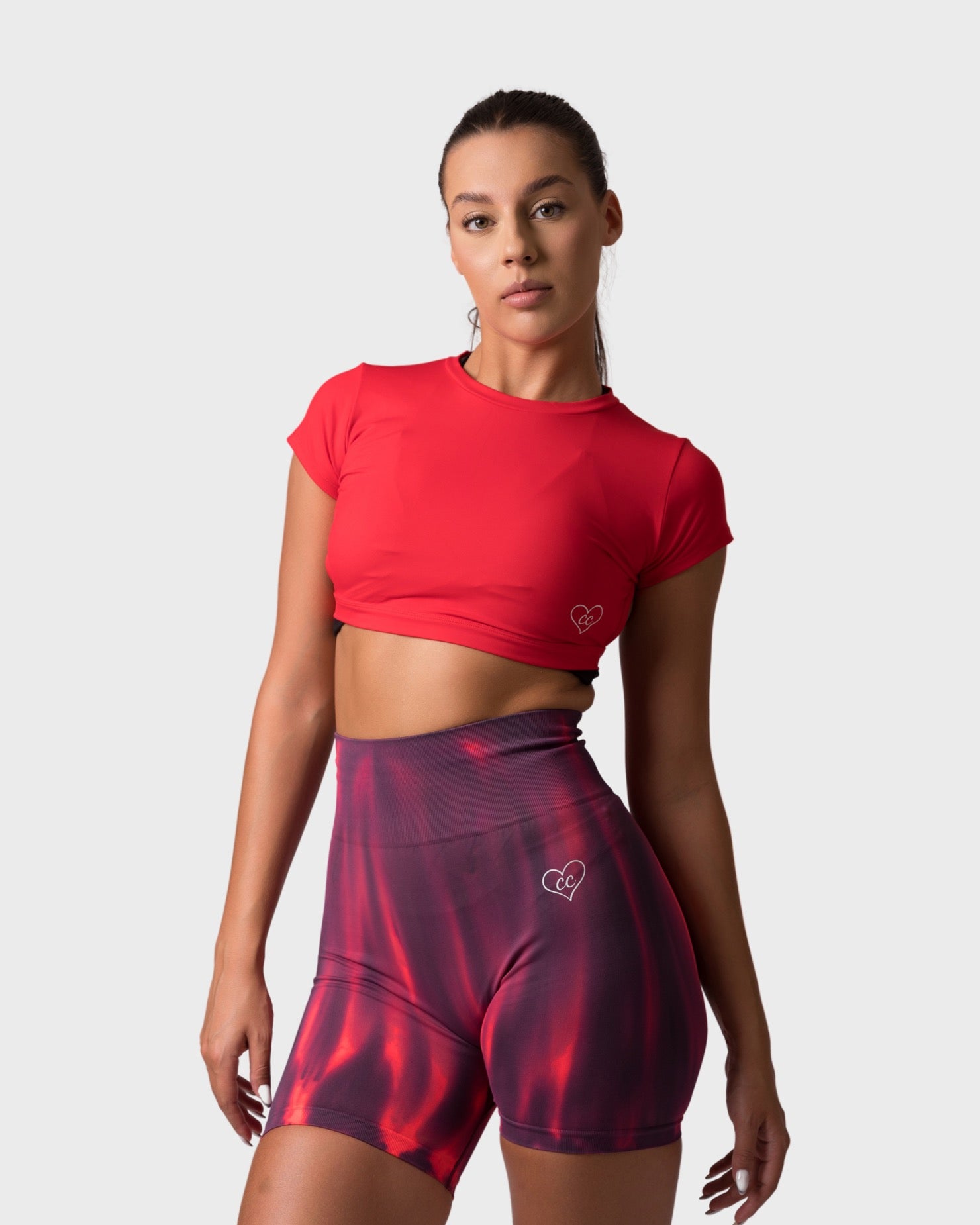 PWG x CC Shorts in Volcano, eco-friendly, super soft, butt-lifting design for comfort and fitness confidence