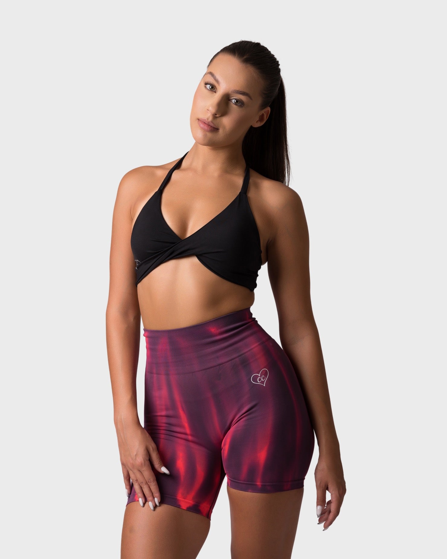 PWG x CC Knitted Sports Bra in Black, eco-friendly, super soft, comfortable, and designed for fitness confidence