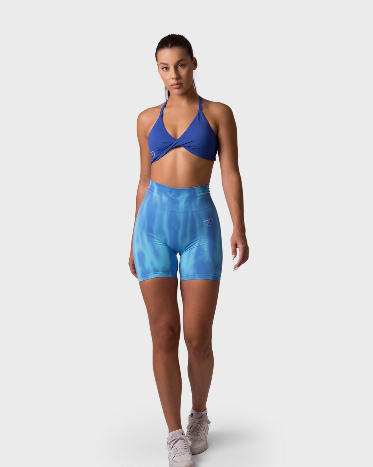PWG x CC Knitted Sports Bra in Sapphire, eco-friendly, super soft, comfortable, and designed for fitness confidence