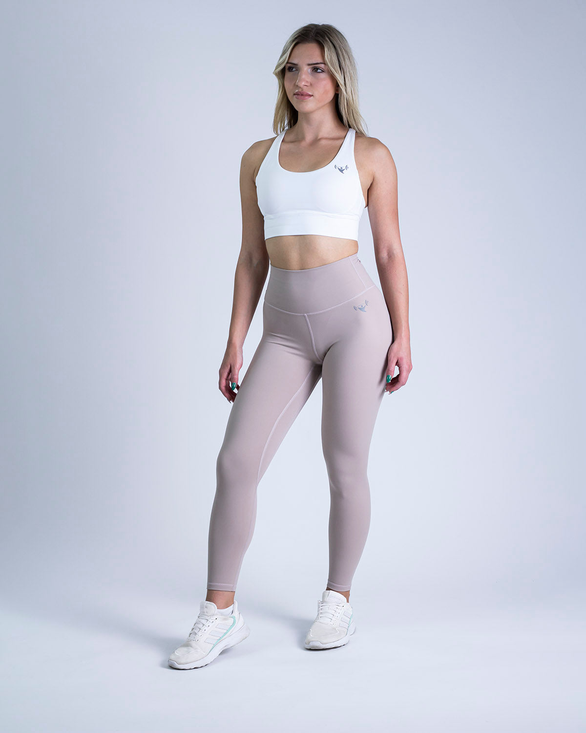 PWG Active Sense High Waisted Leggings in Cappuccino, form-fitting, second-skin feel, squat-proof, breathable material