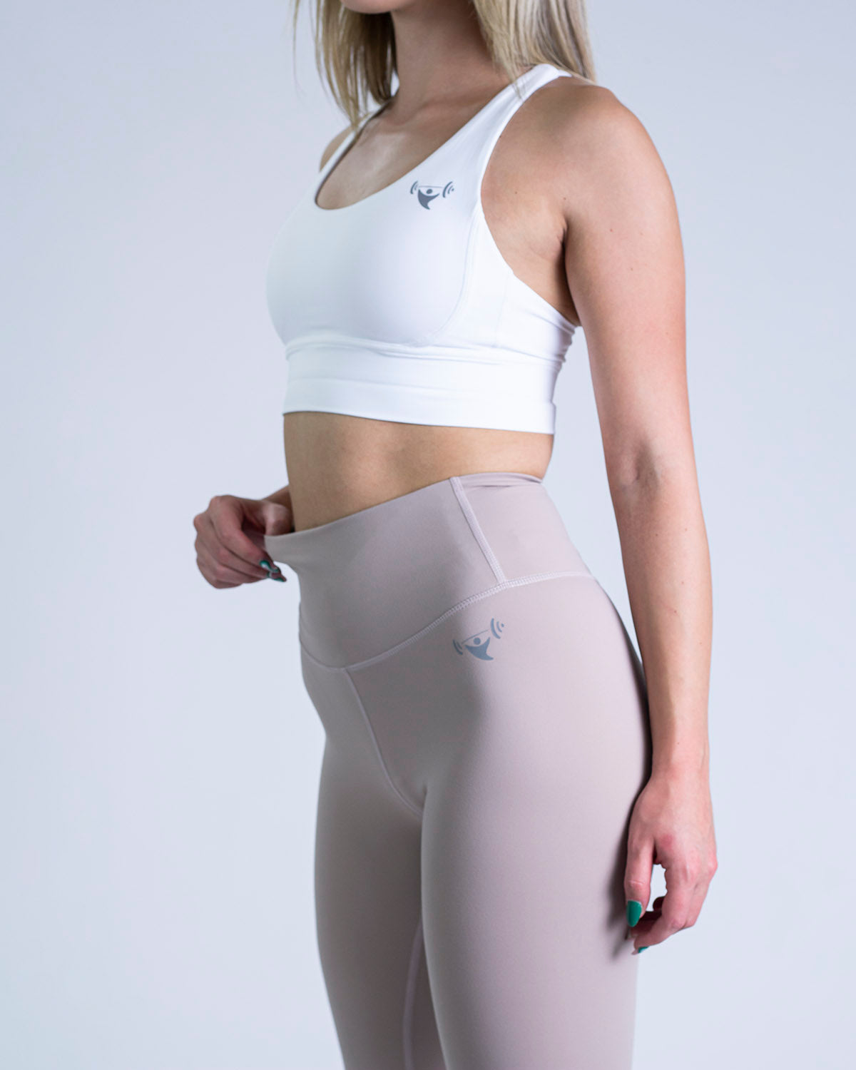 PWG Active Sense High Waisted Leggings in Cappuccino, form-fitting, second-skin feel, squat-proof, breathable material