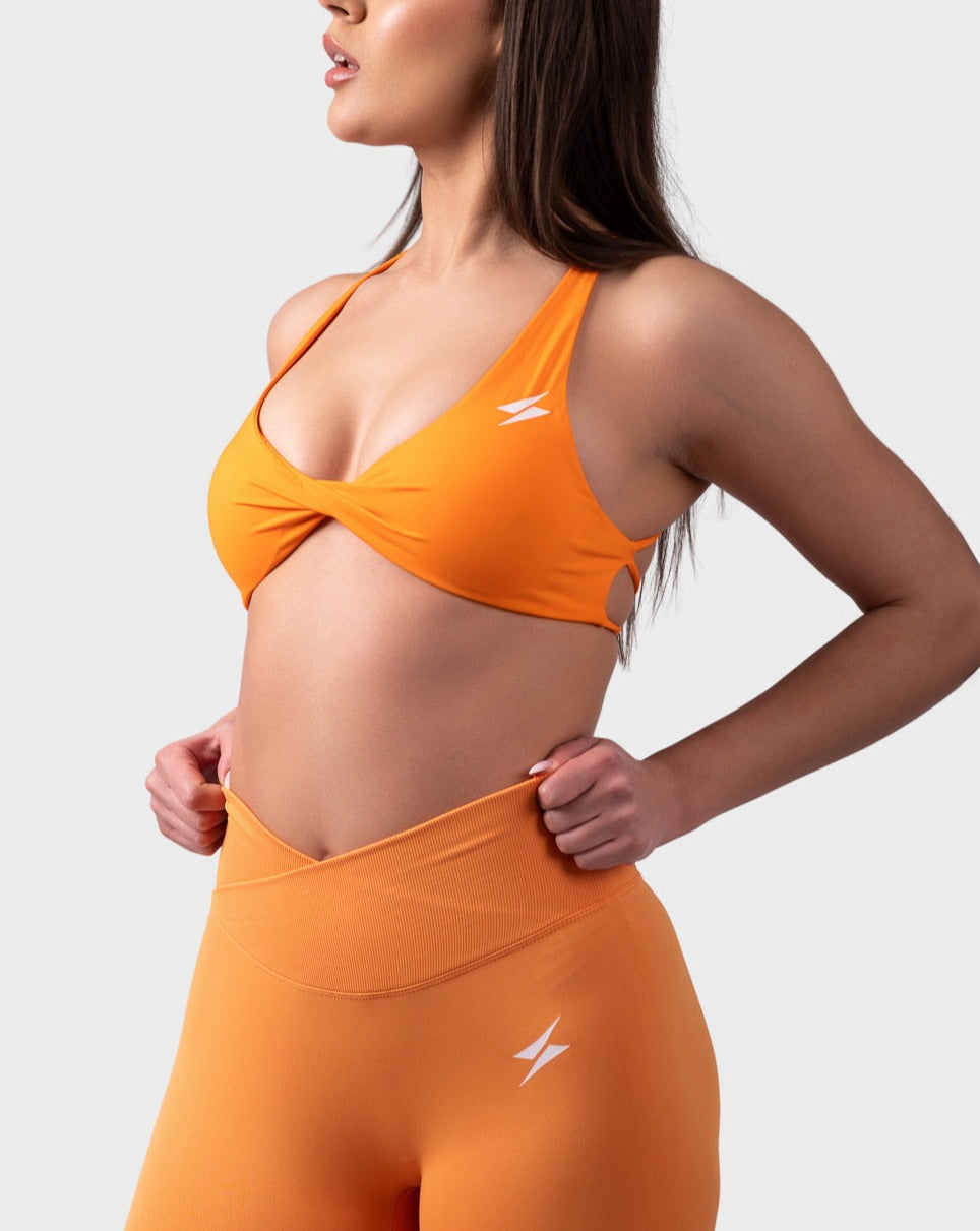 Evolve Backless Sports Bra - Neon Orange