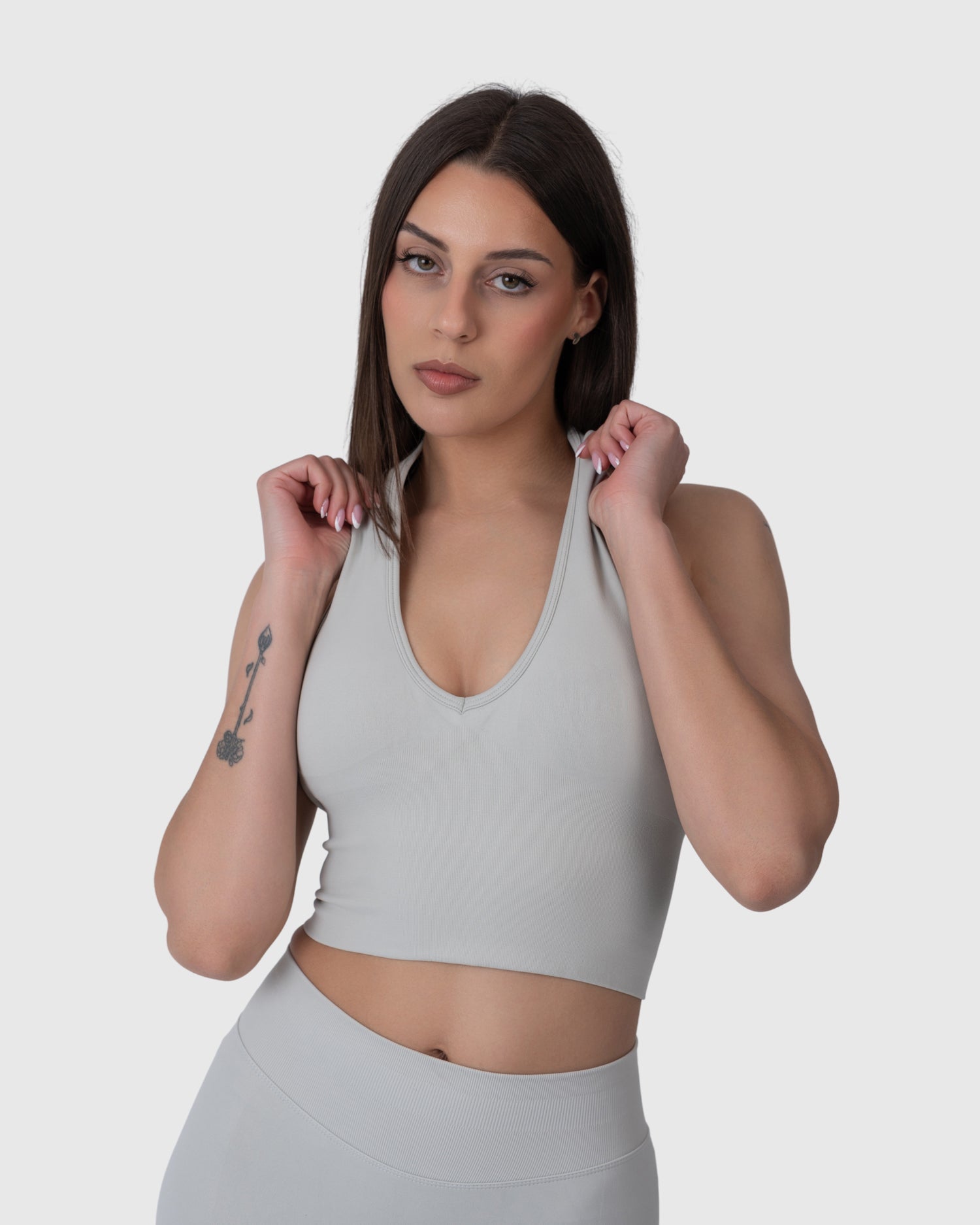 Form Halter Top - Light Grey