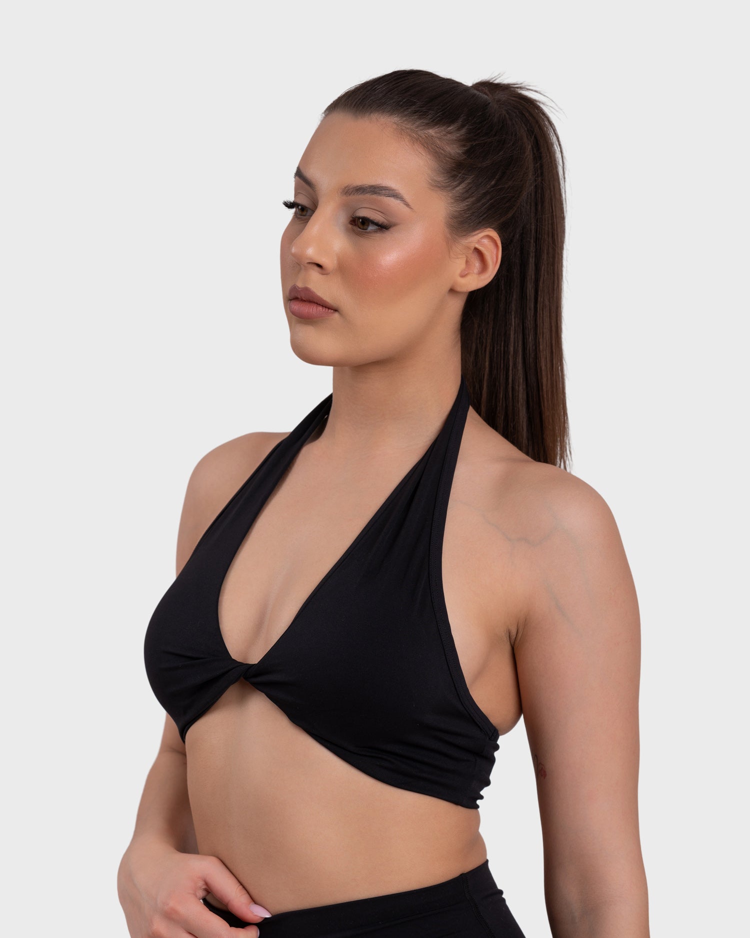 Core Halter Bralette - Black