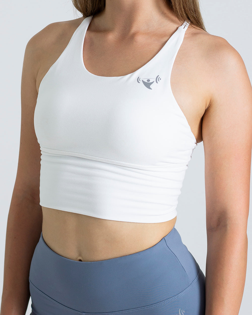 White Open Back Sports Bra - Cross Back Sports Bralette Thin strap backless  sports bra
