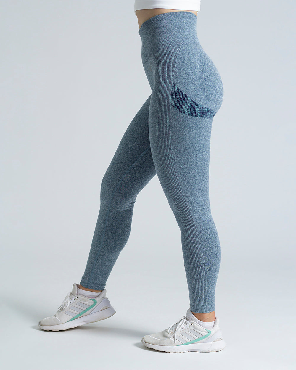 Alphalete Womens Medium Gray Aero Seamless Compression Athletic Leggings