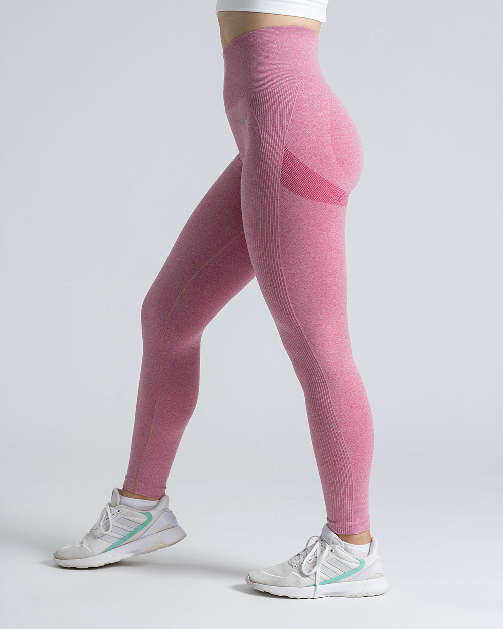 Scrunched Lifting Contour High Waist Leggings - Pink